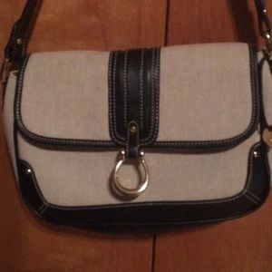 Cream and Black Purse